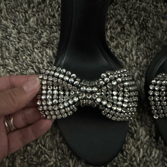 Zara rhinestone bow heels NWOT - Picture 7 of 8